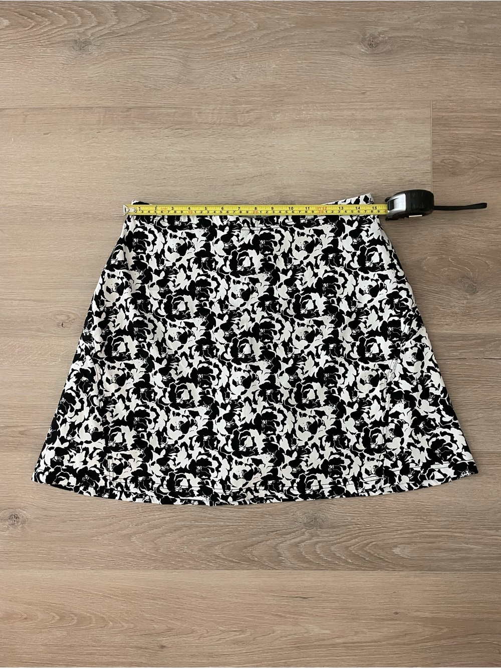 Counterparts Black and White Floral A-Line Skirt